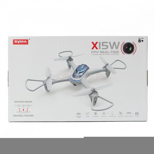 Радиоуправляемый квадрокоптер Syma X15W Black FPV Wifi Camera 2.4G - X15W Радиоуправляемый квадрокоптер Syma X15W Black FPV Wifi Camera 2.4G - X15W