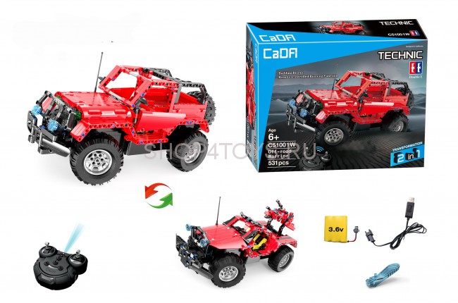 Радиоуправляемый джип-конструктор серии TECHNIC 2 в 1 - C51001W Радиоуправляемый джип-конструктор серии TECHNIC 2 в 1 - C51001W