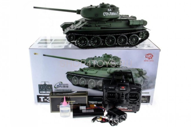 Радиоуправляемый танк HL T-34 / Т-34М Li-Ion с дымом 1:16 2.4G - HL-3909-1 Радиоуправляемый танк HL T-34 / Т-34М Li-Ion с дымом 1:16 2.4G - HL-3909-1