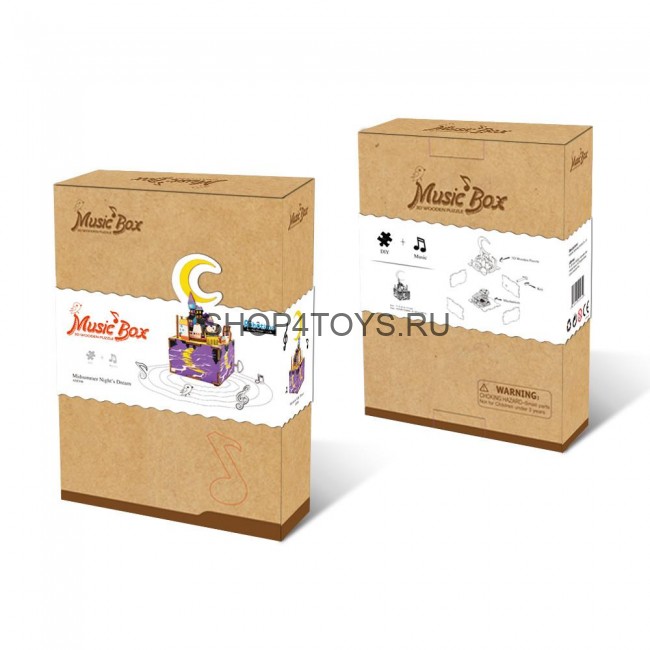 Деревянный 3D конструктор - музыкальная шкатулка Robotime "Midsummer Night’s Dream" - AM306 Деревянный 3D конструктор - музыкальная шкатулка Robotime "Midsummer Night’s Dream" - AM306
