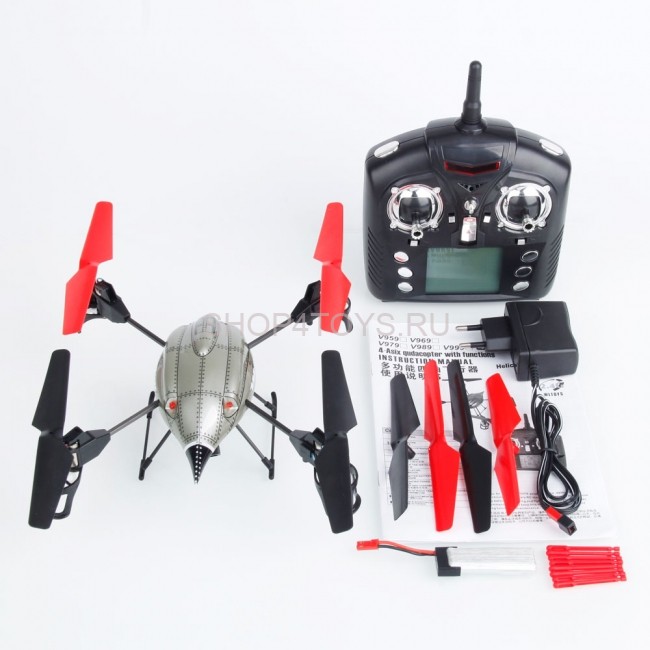 Радиоуправляемый квадрокоптер WL toys V989 2.4GHz с пушкой стреляющей ракетами - V989 Радиоуправляемый квадрокоптер WL toys V989 2.4GHz с пушкой стреляющей ракетами - V989