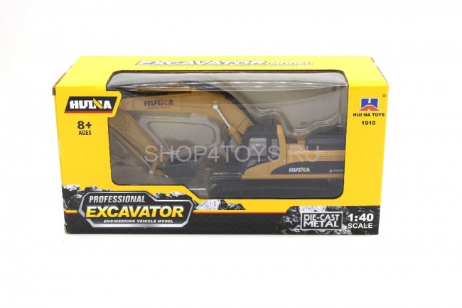 Металлический гусеничный экскаватор HuiNa Toys 1:40 - HN1910 Металлический гусеничный экскаватор HuiNa Toys 1:40 - HN1910
