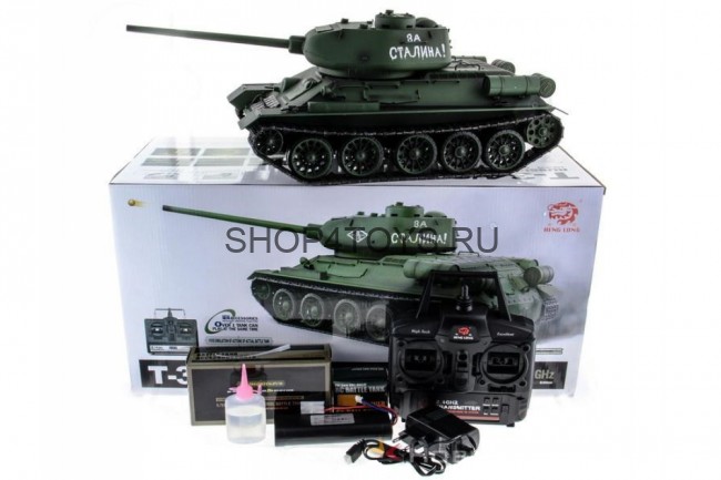 Радиоуправляемый танк HL T-34 / Т-34М Li-Ion с дымом 1:16 2.4G - HL-3909-1 PRO Радиоуправляемый танк HL T-34 / Т-34М Li-Ion с дымом 1:16 2.4G - HL-3909-1 PRO