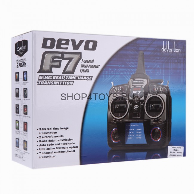 Аппаратура радиоуправления Walkera Devo F7 (с FPV) 2.4GHz - DEVO-F7 Аппаратура радиоуправления Walkera Devo F7 (с FPV) 2.4GHz - DEVO-F7