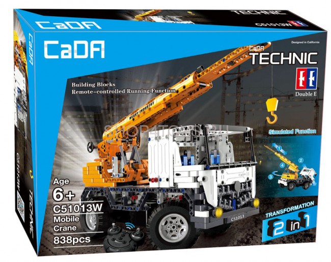 Радиоуправляемый конструктор автокран со стрелой / эвакуатор Cada Technics 2 в 1 - 2.4G - C51013W Радиоуправляемый конструктор автокран со стрелой / эвакуатор Cada Technics 2 в 1 - 2.4G - C51013W