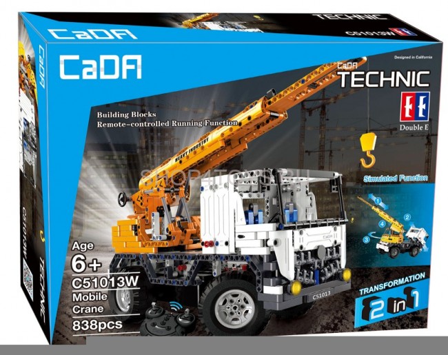 Радиоуправляемый конструктор автокран со стрелой / эвакуатор Cada Technics 2 в 1 - 2.4G - C51013W Радиоуправляемый конструктор автокран со стрелой / эвакуатор Cada Technics 2 в 1 - 2.4G - C51013W