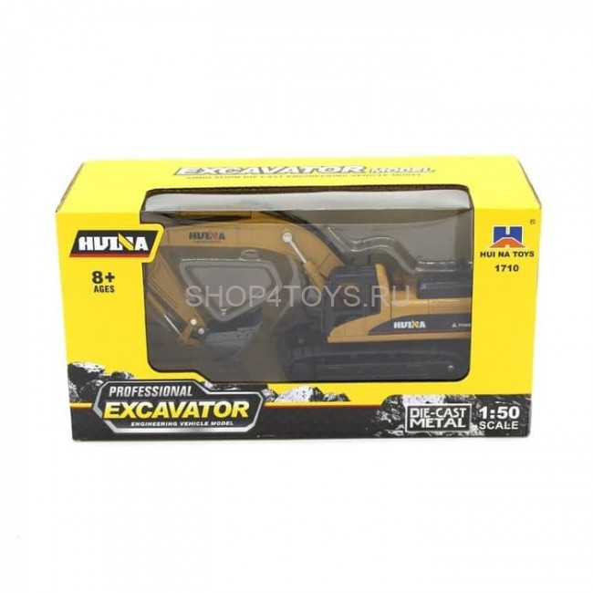 Металлический гусеничный экскаватор HuiNa Toys 1:50 - HN1710 Металлический гусеничный экскаватор HuiNa Toys 1:50 - HN1710
