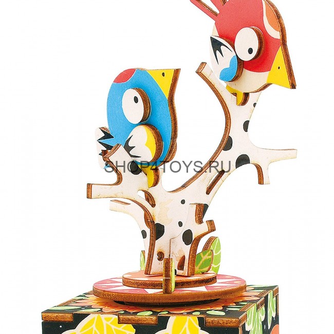 Деревянный 3D конструктор - музыкальная шкатулка Robotime "Song of Bird and Tree" - AM301 Деревянный 3D конструктор - музыкальная шкатулка Robotime "Song of Bird and Tree" - AM301