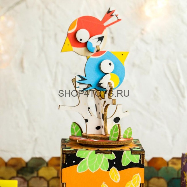 Деревянный 3D конструктор - музыкальная шкатулка Robotime "Song of Bird and Tree" - AM301 Деревянный 3D конструктор - музыкальная шкатулка Robotime "Song of Bird and Tree" - AM301