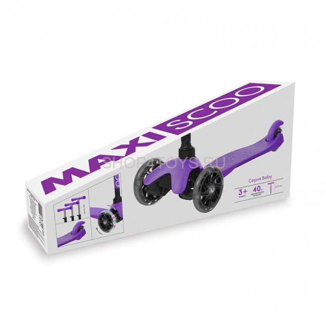 Самокат Maxiscoo Baby Трехколесный Детский со Светящимися Колесами, Розовый - MSC-B101704 Самокат Maxiscoo Baby Трехколесный Детский со Светящимися Колесами, Розовый - MSC-B101704