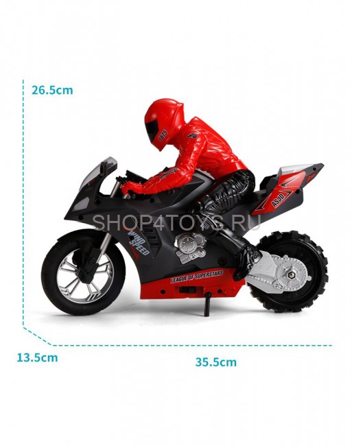 Радиоуправляемый мотоцикл (дрифт, GYRO, 1:6) 2.4G - HC-801-RED Радиоуправляемый мотоцикл (дрифт, GYRO, 1:6) 2.4G - HC-801-RED