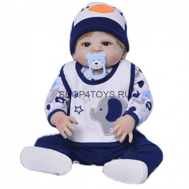Кукла реборн силиконовый мальчик Трофим