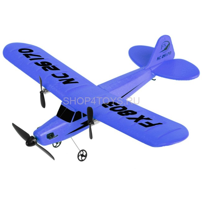 Радиоуправляемый самолет Piper Cub J3 для начинающих 2.4G - FX803-BLUE Радиоуправляемый самолет Piper Cub J3 для начинающих 2.4G - FX803-BLUE