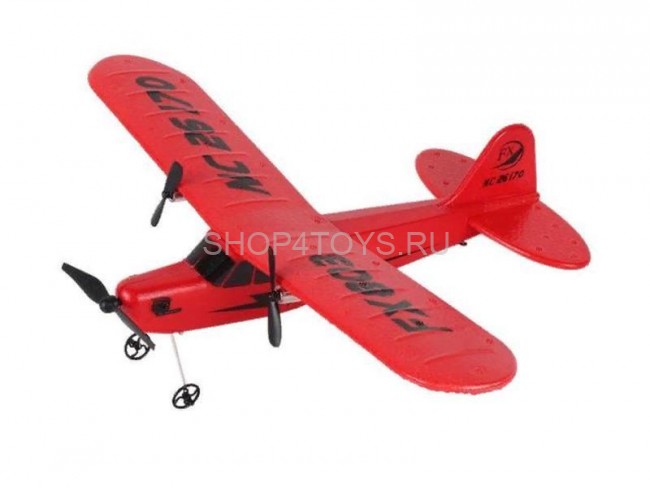 Радиоуправляемый самолет Piper Cub J3 для начинающих 2.4G - FX803-RED Радиоуправляемый самолет Piper Cub J3 для начинающих 2.4G - FX803-RED