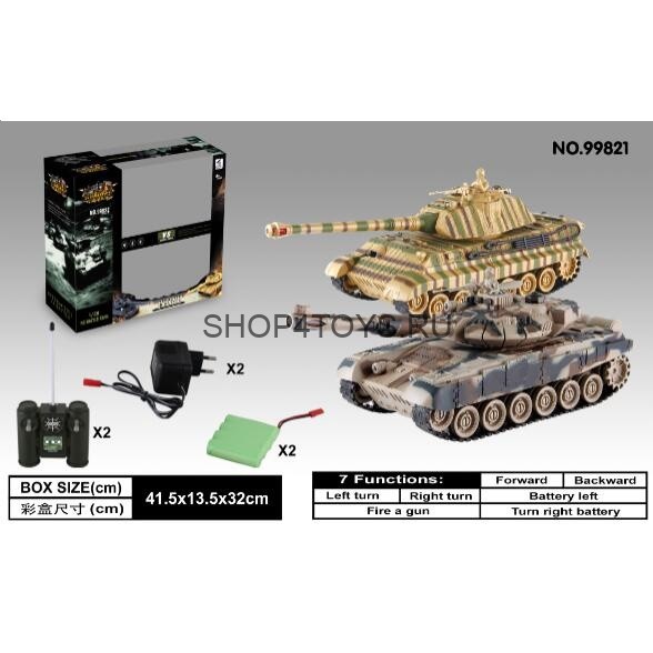 Радиоуправляемый танковый бой Русский Т90 и Немецкий KING TIGER 2.4G - ZEG-99821 Радиоуправляемый танковый бой Русский Т90 и Немецкий KING TIGER 2.4G - ZEG-99821