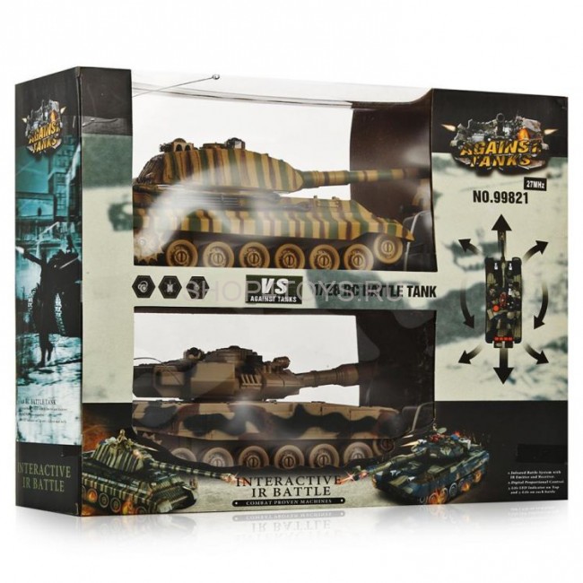 Радиоуправляемый танковый бой Русский Т90 и Немецкий KING TIGER 2.4G - ZEG-99821 Радиоуправляемый танковый бой Русский Т90 и Немецкий KING TIGER 2.4G - ZEG-99821