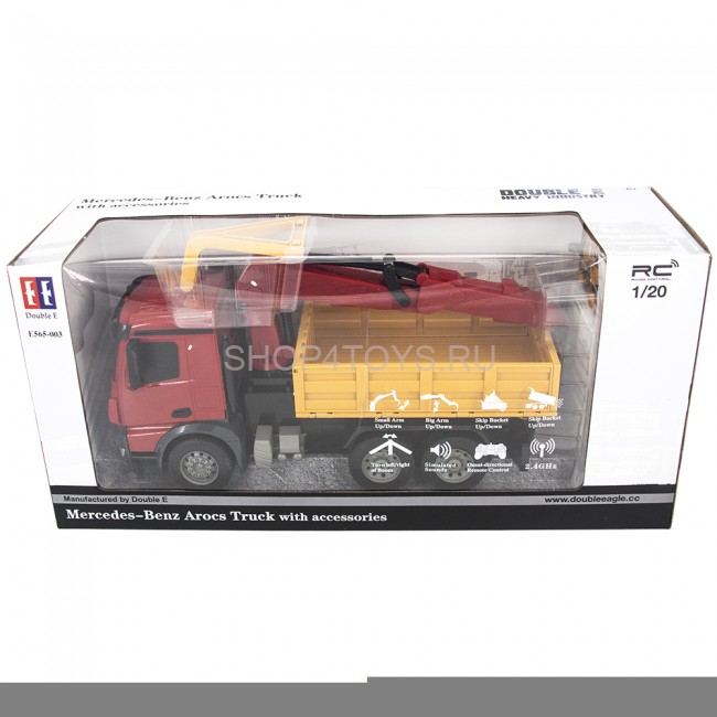 Радиоуправляемый кран Double E Mercedes-Benz Arocs 1:20 2.4G - E565-003 Радиоуправляемый кран Double E Mercedes-Benz Arocs 1:20 2.4G - E565-003