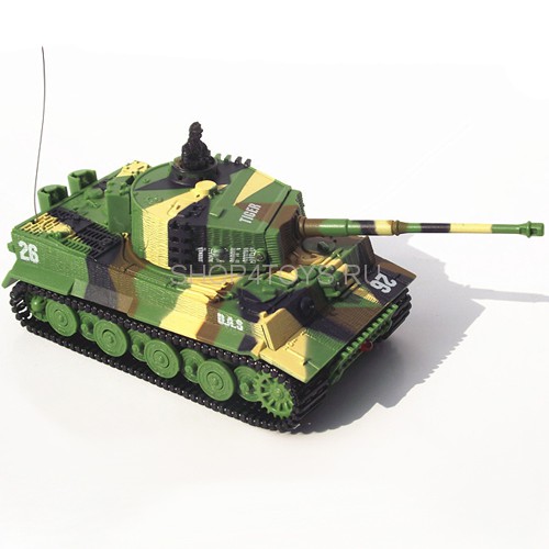 Радиоуправляемый танк Great Wall Tiger (зеленый камуфляж, 27MHz, 1:72) - 2117-1 Радиоуправляемый танк Great Wall Tiger (зеленый камуфляж, 27MHz, 1:72) - 2117-1