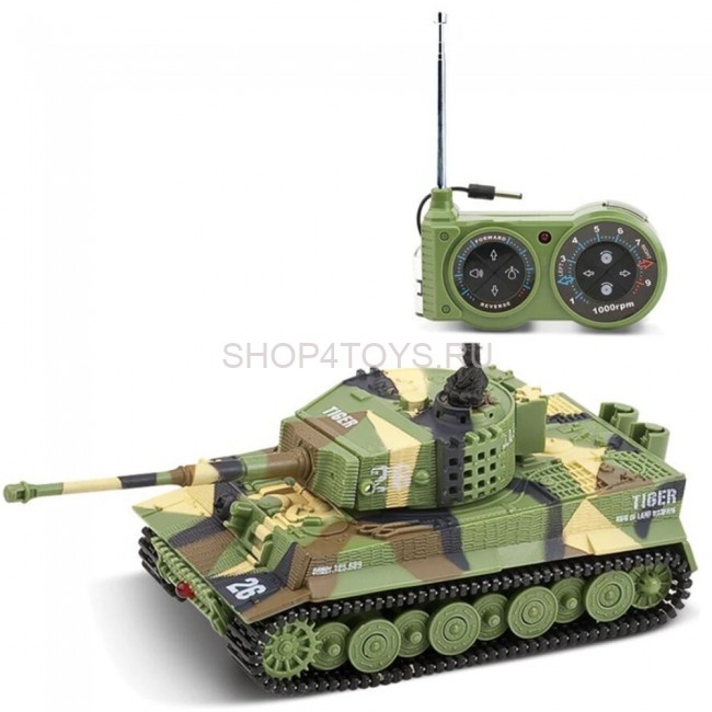 Радиоуправляемый танк Great Wall Tiger (зеленый камуфляж, 27MHz, 1:72) - 2117-1 Радиоуправляемый танк Great Wall Tiger (зеленый камуфляж, 27MHz, 1:72) - 2117-1
