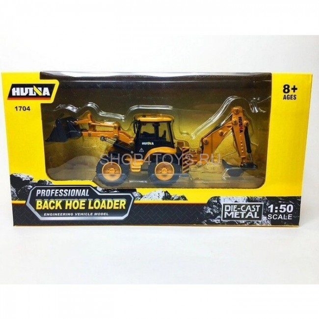 Металлический трактор с ковшом HuiNa Toys 1:50 - HN1704 Металлический трактор с ковшом HuiNa Toys 1:50 - HN1704