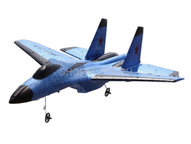 Радиоуправляемый самолет SU-35 для начинающих 2.4G - FX820-BLUE Радиоуправляемый самолет SU-35 для начинающих 2.4G - FX820-BLUE