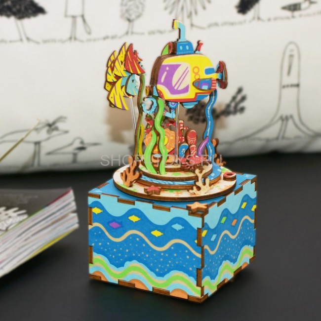 Деревянный 3D конструктор - музыкальная шкатулка Robotime "Under The Sea" - AM406 Деревянный 3D конструктор - музыкальная шкатулка Robotime "Under The Sea" - AM406