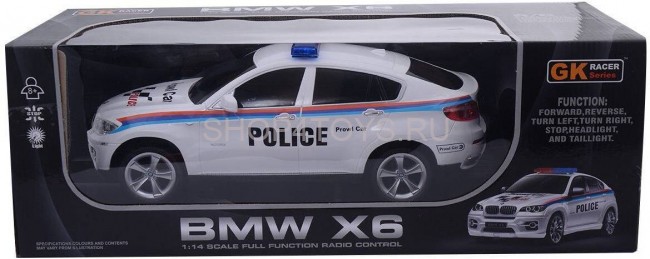 Радиоуправляемая машина GK Racer BMW X6 POLICE масштаб 1:14 - 866-1401PB-WHITE
