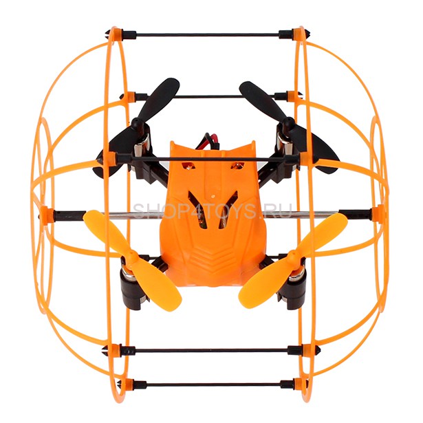 Радиоуправляемый квадрокоптер с защитной сеткой Orange SkyWalker - HM1336 Радиоуправляемый квадрокоптер с защитной сеткой Orange SkyWalker - HM1336
