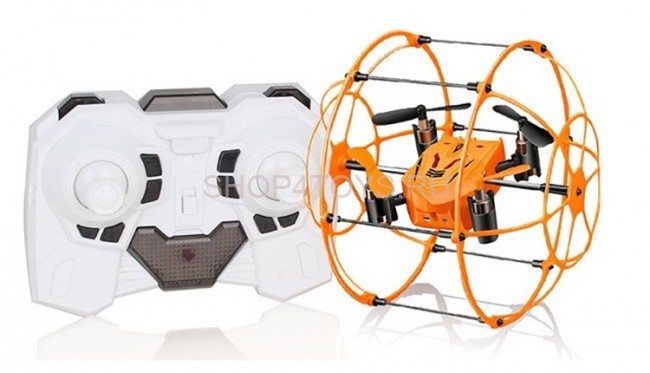 Радиоуправляемый квадрокоптер с защитной сеткой Orange SkyWalker - HM1336 Радиоуправляемый квадрокоптер с защитной сеткой Orange SkyWalker - HM1336