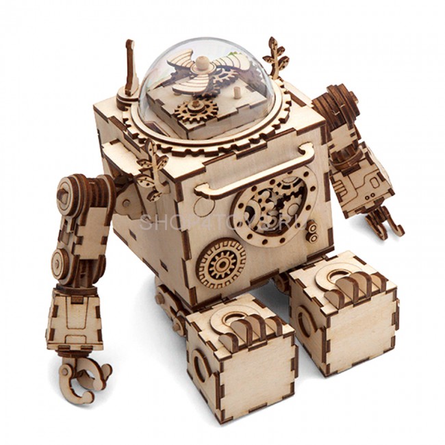 Деревянный 3D конструктор - музыкальная шкатулка Robotime "Робот Orpheus" - AM601 Деревянный 3D конструктор - музыкальная шкатулка Robotime "Робот Orpheus" - AM601