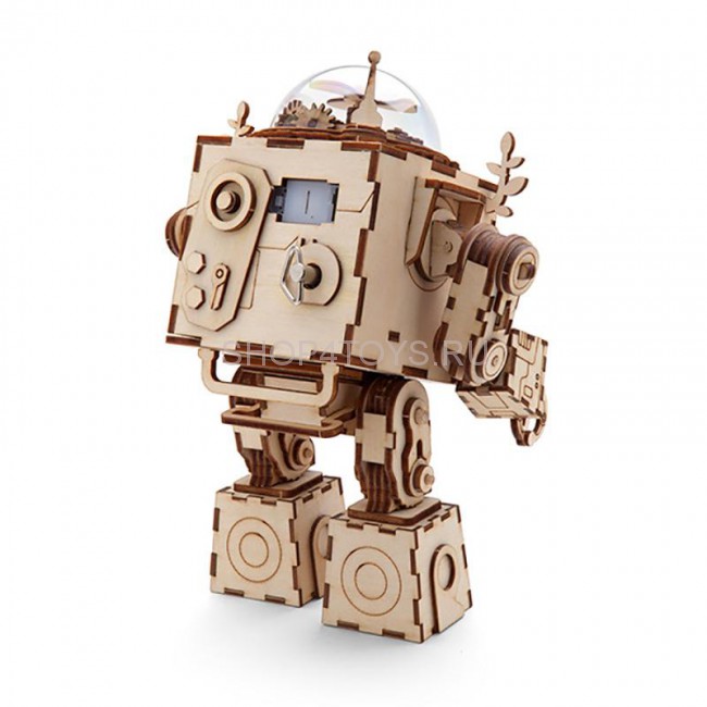 Деревянный 3D конструктор - музыкальная шкатулка Robotime "Робот Orpheus" - AM601 Деревянный 3D конструктор - музыкальная шкатулка Robotime "Робот Orpheus" - AM601
