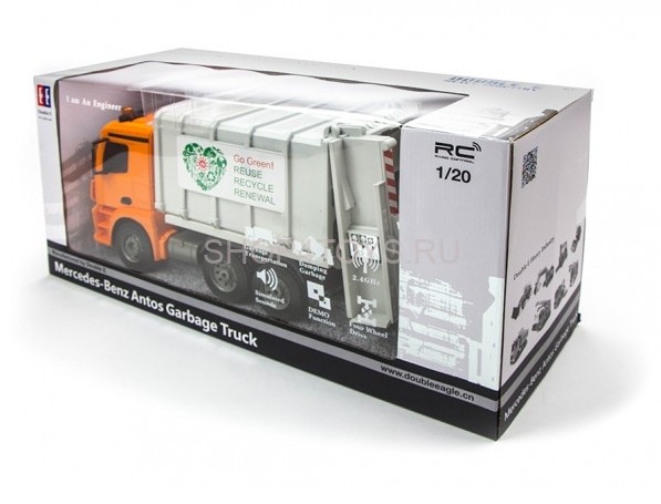 Радиоуправляемый мусоровоз Double E Mercedes-Benz Antos 1:20 2.4G - E560-003 Радиоуправляемый мусоровоз Double E Mercedes-Benz Antos 1:20 2.4G - E560-003