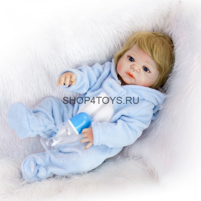 Кукла реборн полностью силиконовый мальчик Василек