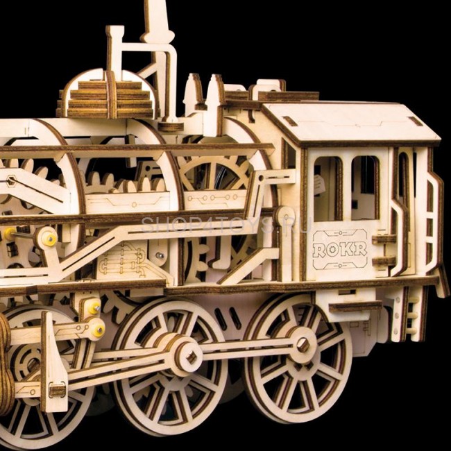 Деревянный 3D конструктор с приводом Robotime "Locomotive" - LK701 Деревянный 3D конструктор с приводом Robotime "Locomotive" - LK701