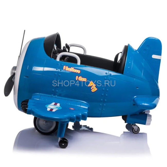Детский электромобиль - самолет 12V - JJ20201-BLUE Детский электромобиль - самолет 12V - JJ20201-BLUE