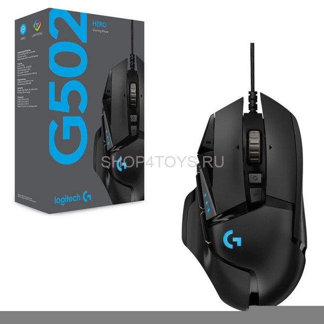 Проводная высокоточная игровая мышь Logitech G502 HERO RGB Black - 910-005474 Проводная высокоточная игровая мышь Logitech G502 HERO RGB Black - 910-005474