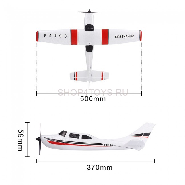 Радиоуправляемый самолет WL Toys F949S Cessna 182 6-AXIS GYRO 2.4G - WLT-F949S Радиоуправляемый самолет WL Toys F949S Cessna 182 6-AXIS GYRO 2.4G - WLT-F949S