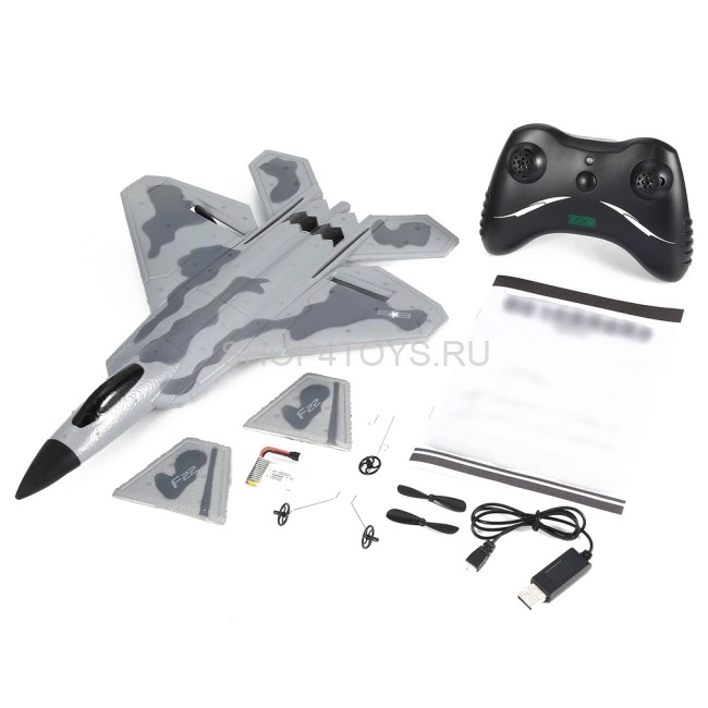 Радиоуправляемый самолет для начинающих F22 Raptor 2.4G - FX822 Радиоуправляемый самолет для начинающих F22 Raptor 2.4G - FX822