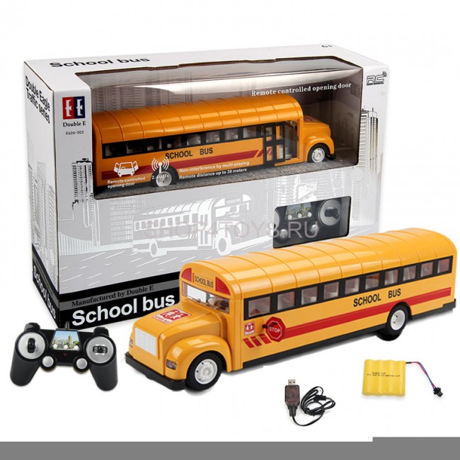 Радиоуправляемый школьный автобус Double E 1:18 2.4G - E626-003
