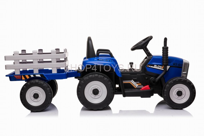 Детский электромобиль XMX трактор с прицепом (синий, EVA, пульт, 12V) - XMX611-BLUE Детский электромобиль XMX трактор с прицепом (синий, EVA, пульт, 12V) - XMX611-BLUE
