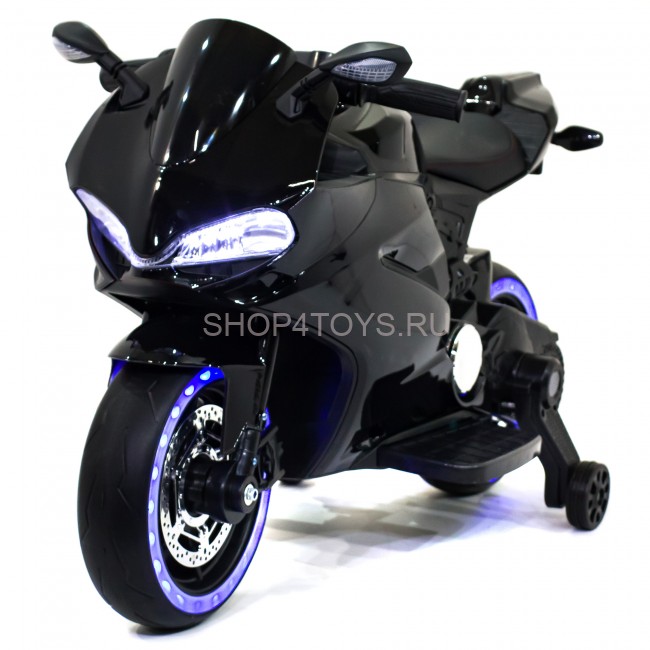 Детский электромотоцикл Ducati Black (12V, EVA, ручка газа) - FT-1628-SP-BLACK Детский электромотоцикл Ducati Black (12V, EVA, ручка газа) - FT-1628-SP-BLACK