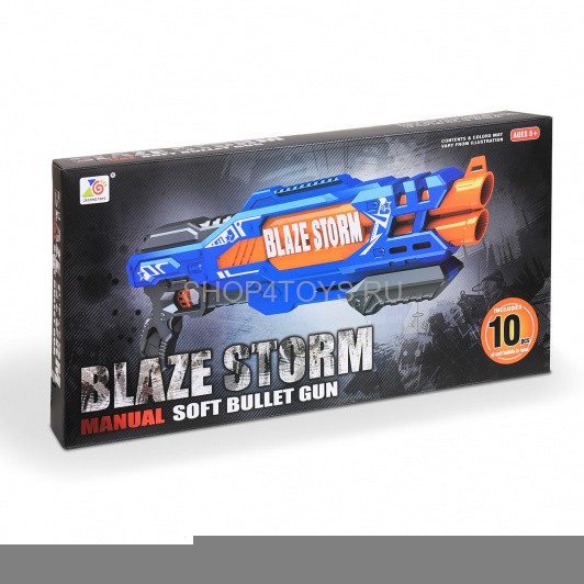 Пистолет BlazeStorm с мягкими МЕГАпулями (2-ой выстрел) - ZC7111 Пистолет BlazeStorm с мягкими МЕГАпулями (2-ой выстрел) - ZC7111