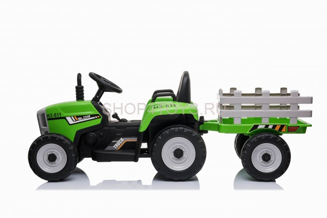 Детский электромобиль XMX трактор с прицепом (зеленый, EVA, пульт, 12V) - XMX611-GREEN Детский электромобиль XMX трактор с прицепом (зеленый, EVA, пульт, 12V) - XMX611-GREEN