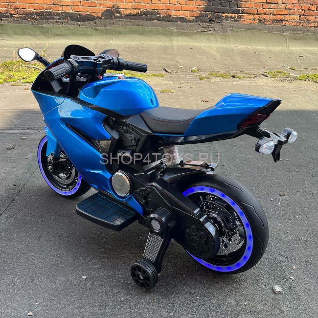 Детский электромотоцикл Ducati Blue (12V, EVA, ручка газа) - FT-1628-SP-BLUE Детский электромотоцикл Ducati Blue (12V, EVA, ручка газа) - FT-1628-SP-BLUE