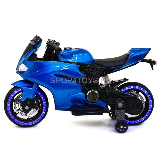 Детский электромотоцикл Ducati Blue (12V, EVA, ручка газа) - FT-1628-SP-BLUE Детский электромотоцикл Ducati Blue (12V, EVA, ручка газа) - FT-1628-SP-BLUE