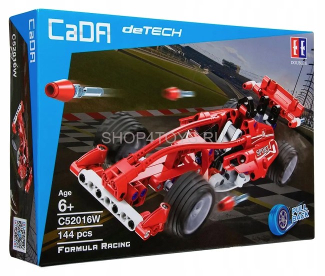 Конструктор CADA deTech гоночный автомобиль F1, инерционный, 144 детали - C52016W Конструктор CADA deTech гоночный автомобиль F1, инерционный, 144 детали - C52016W