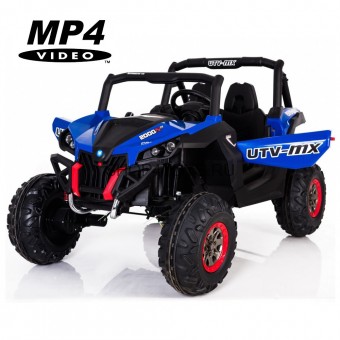 Двухместный полноприводный электромобиль Blue UTV-MX Buggy 12V MP4 - XMX603-BLUE-MP4 Двухместный полноприводный электромобиль Blue UTV-MX Buggy 12V MP4 - XMX603-BLUE-MP4