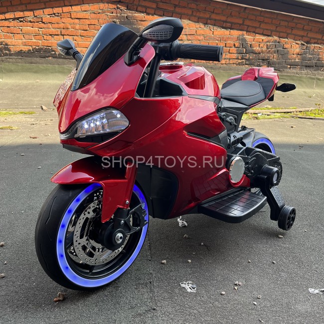 Детский электромотоцикл Ducati Red (12V, EVA, ручка газа) - FT-1628-SP-RED Детский электромотоцикл Ducati Red (12V, EVA, ручка газа) - FT-1628-SP-RED