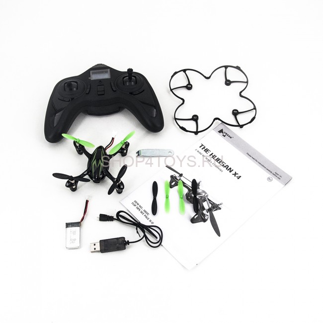 Радиоуправляемый зеленый квадрокоптер Hubsan X4 H107C c видеокамерой 2.4G - H107C-G Радиоуправляемый зеленый квадрокоптер Hubsan X4 H107C c видеокамерой 2.4G - H107C-G