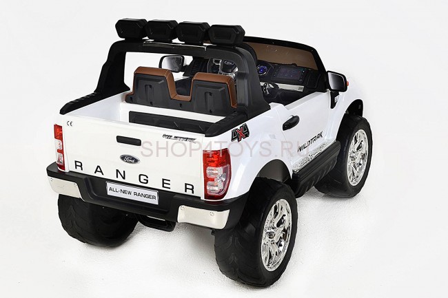 Детский электромобиль Dake Ford Ranger White 4WD MP4 - DK-F650-W Детский электромобиль Dake Ford Ranger White 4WD MP4 - DK-F650-W